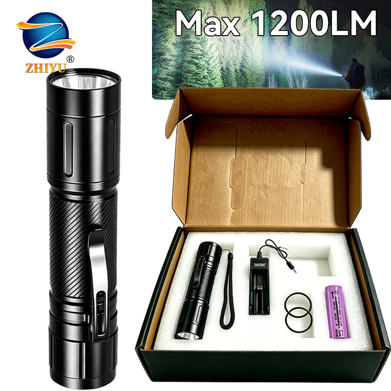 Outdoor Lighting Battery Powered - مصباح يدوي LED بتركيز ثابت 1200