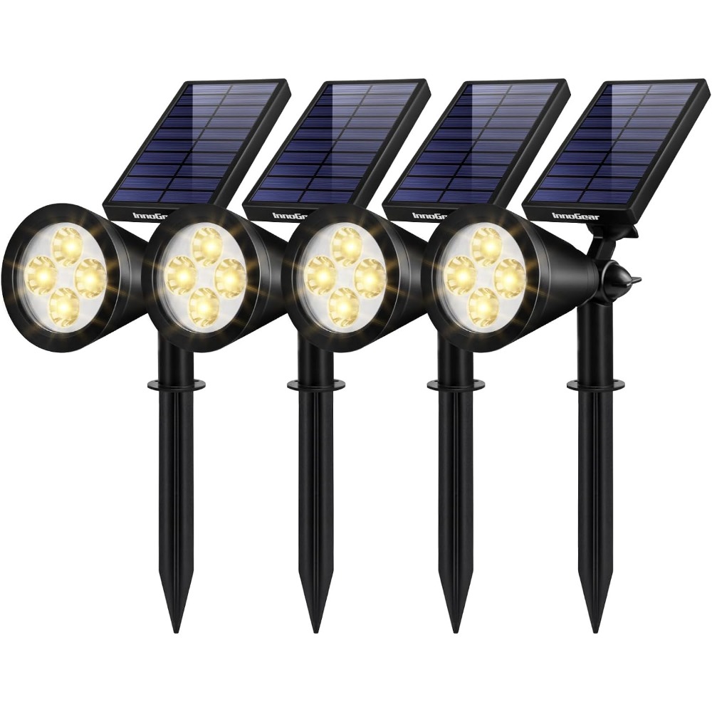 Outdoor Lighting Options - أضواء شمسية خارجية، إضاءة دافئة بيضاء،