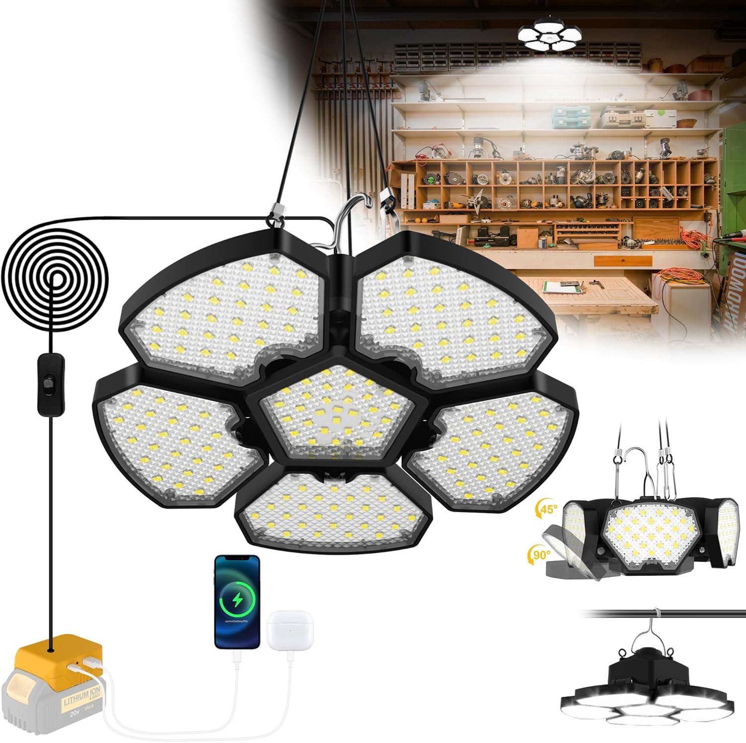 Outdoor Lighting Jobs - مصباح خيمة يعمل بالبطارية، إضاءة LED