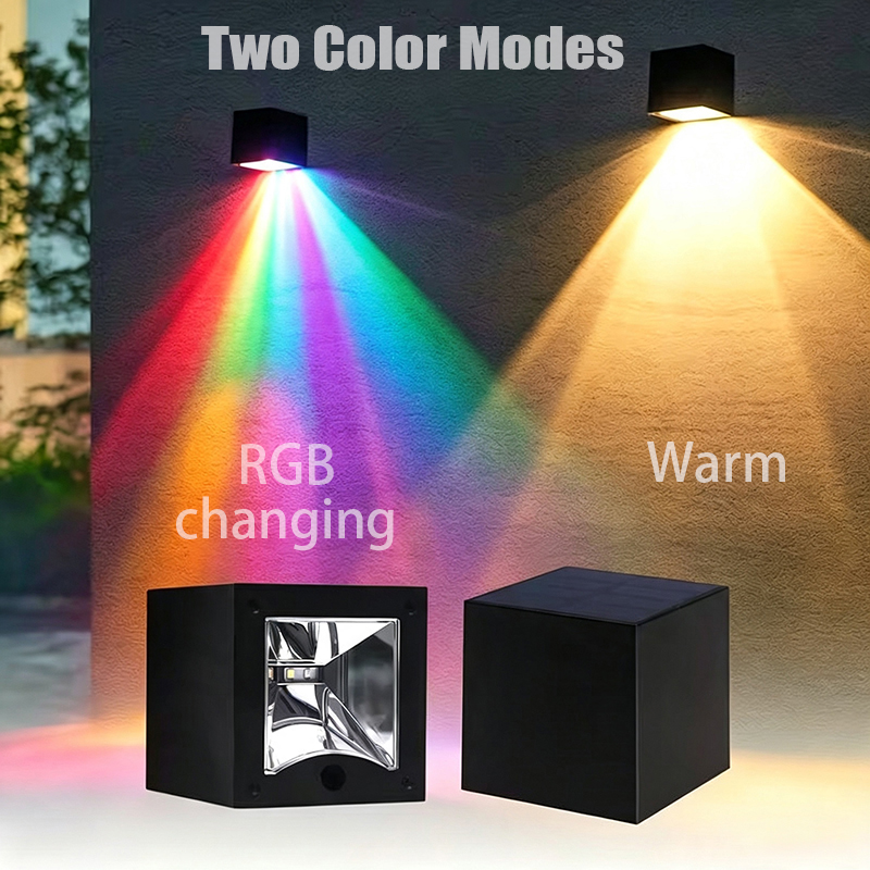 Solar Wall Sconce - مصباح جداري خارجي مقاوم للماء يعمل