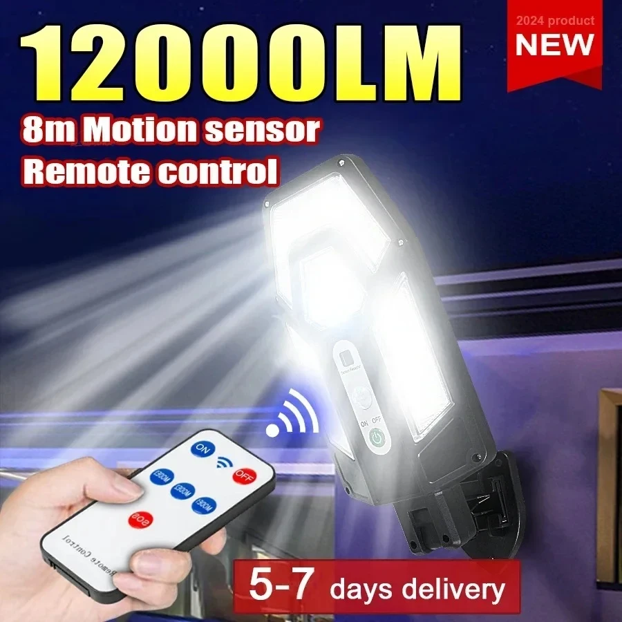Solar Wall Sconce - 12000LM مصباح الجدار الشمسي القوي مع