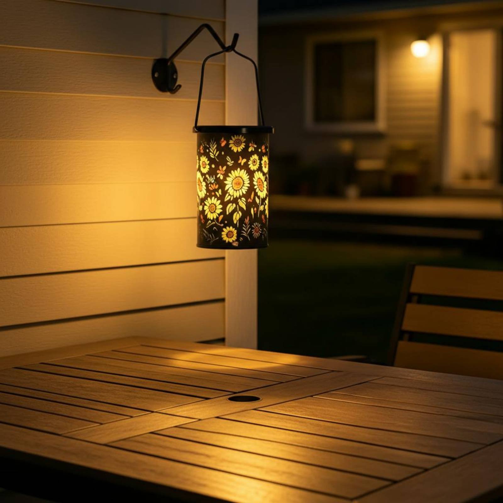 Outdoor Lighting Battery Powered - فانوس زهري بتصميم عتيق، مصباح شمسي