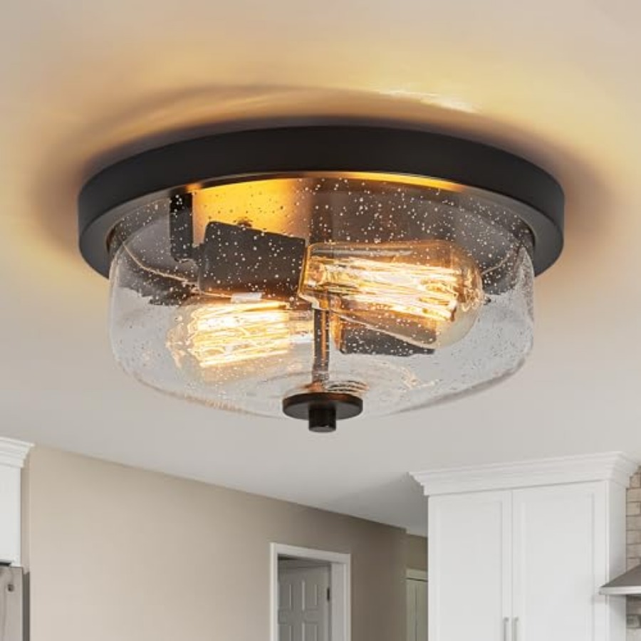 Outdoor Lighting Fixtures - مصباح سقف مثبت بالسطح بتصميم ريفي،