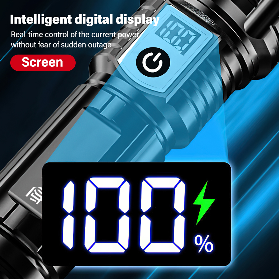 عالية الطاقة 200000LM مصباح لي - مراجعة Outdoor Lighting Battery Powered وسعره