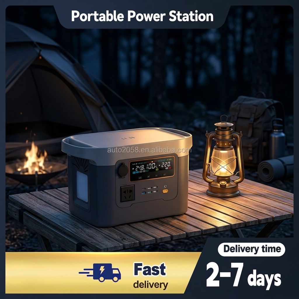 محطة طاقة محمولة بقوة 600 واط  - مراجعة Outdoor Lighting Battery Powered وسعره