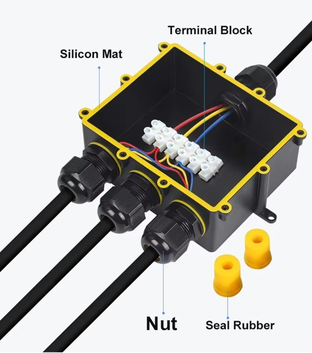 4Way 1In3Out IP68 مقاوم للماء  - مراجعة Outdoor Lighting Underground Wiring وسعره