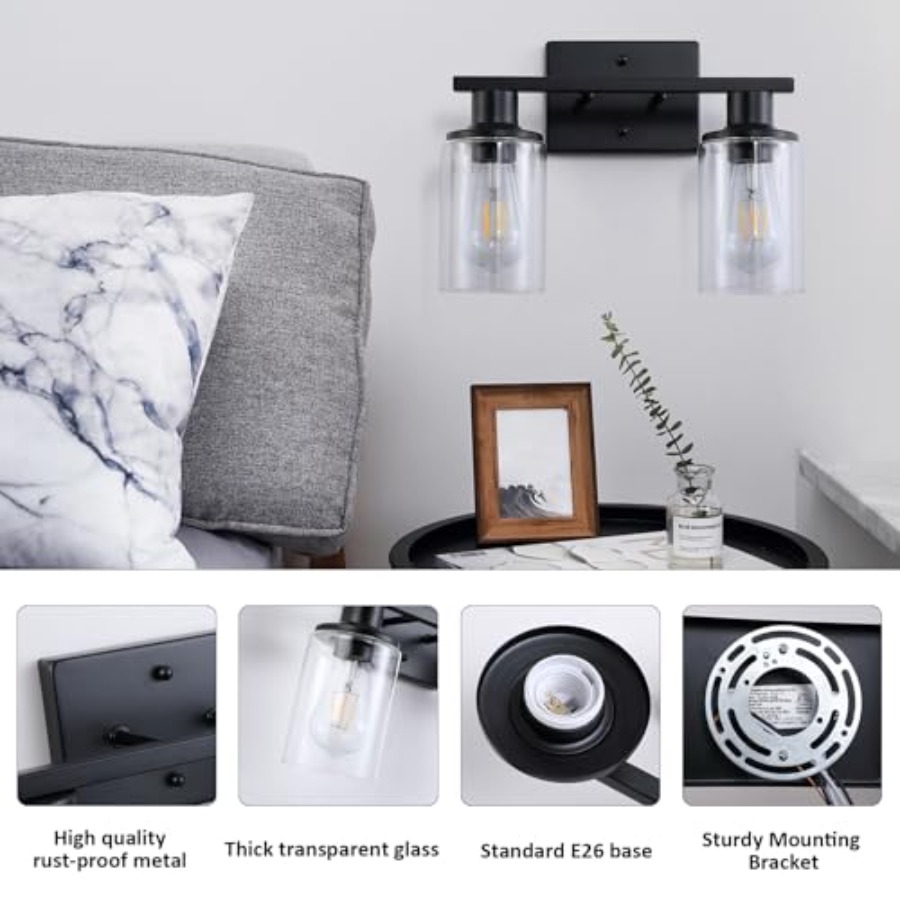 تركيبات إضاءة حمام غير لامعة ف - مراجعة Solar Wall Sconce وسعره