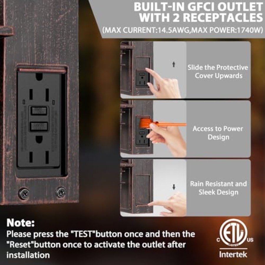 إضاءة خارجية مع مأخذ كهربائي G - مراجعة Solar Wall Sconce وسعره