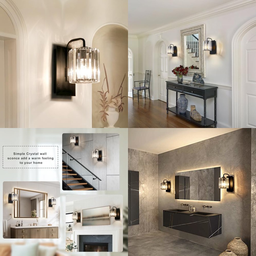 مصابيح جدارية كريستالية، إضاءة - مراجعة Solar Wall Sconce وسعره