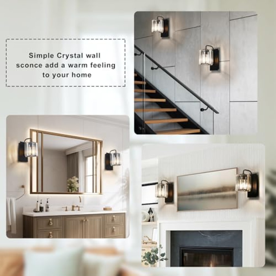 مصابيح جدارية كريستالية، إضاءة - مراجعة Solar Wall Sconce وسعره