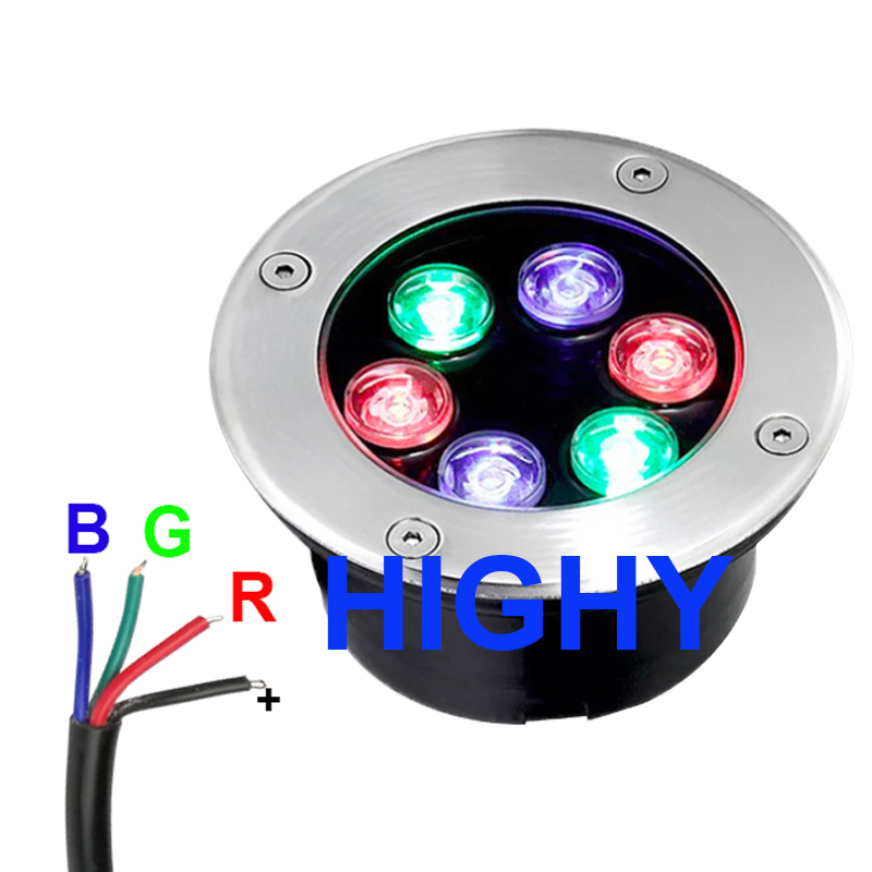 RGB LED ضوء تحت الأرض ، مصباح  - مراجعة Outdoor Lighting Underground Wiring وسعره