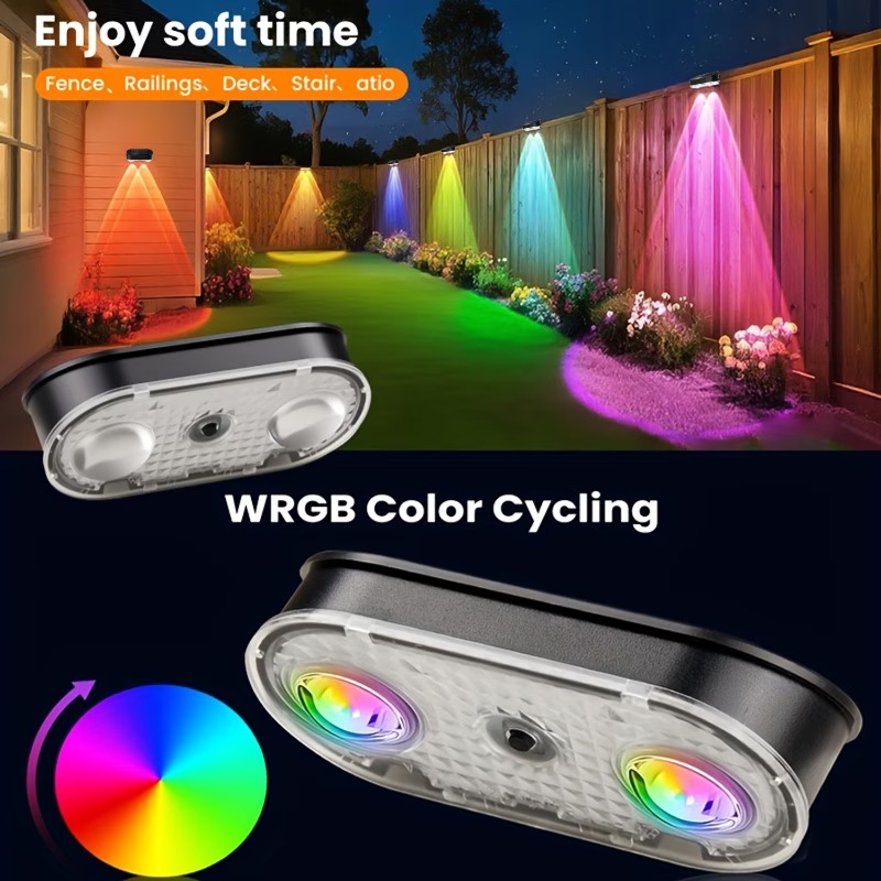 مصباح سياج شمسي RGB بدرجة حماي - مراجعة Solar Wall Sconce وسعره