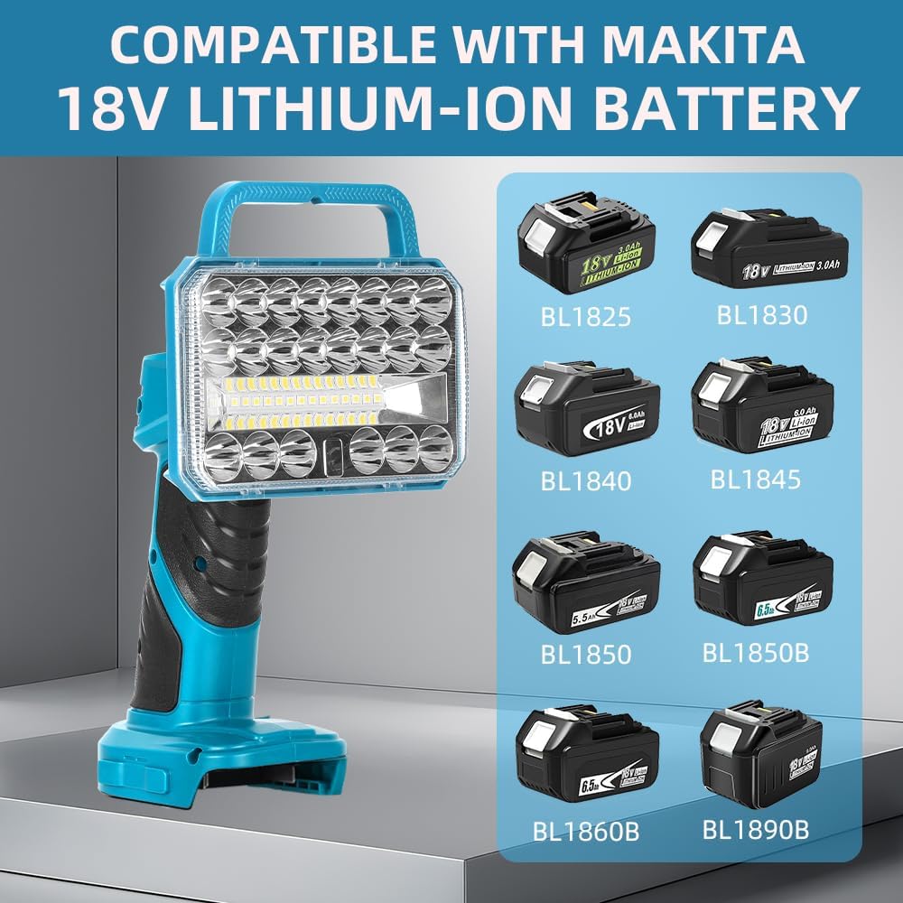 مصباح يدوي LED لاسلكي 18 وات 2 - مراجعة Outdoor Lighting Jobs وسعره