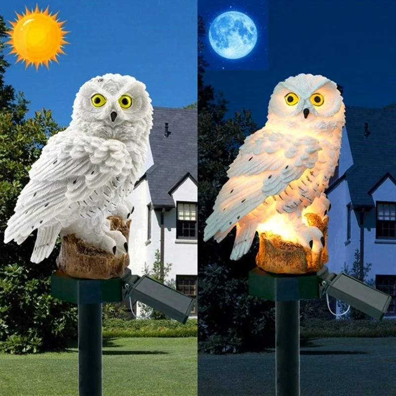 تمثال بومة يعمل بالطاقة الشمسي - مراجعة Outdoor Lighting Fixtures وسعره