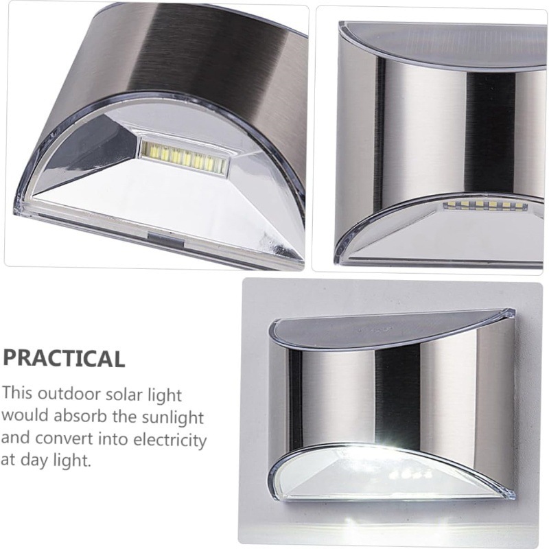 2 قطعة مصباح حديقة الطاقة الشم - مراجعة Outdoor Lighting Up And Down وسعره