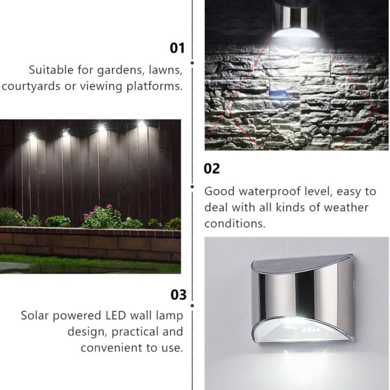 2 قطعة مصباح حديقة الطاقة الشم - مراجعة Outdoor Lighting Up And Down وسعره
