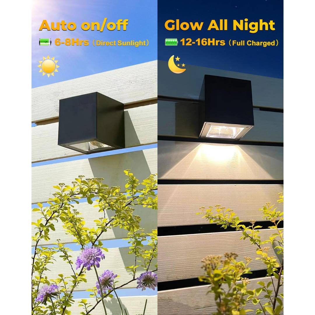 مصباح جداري شمسي خارجي مربع ال - مراجعة Solar Wall Sconce وسعره