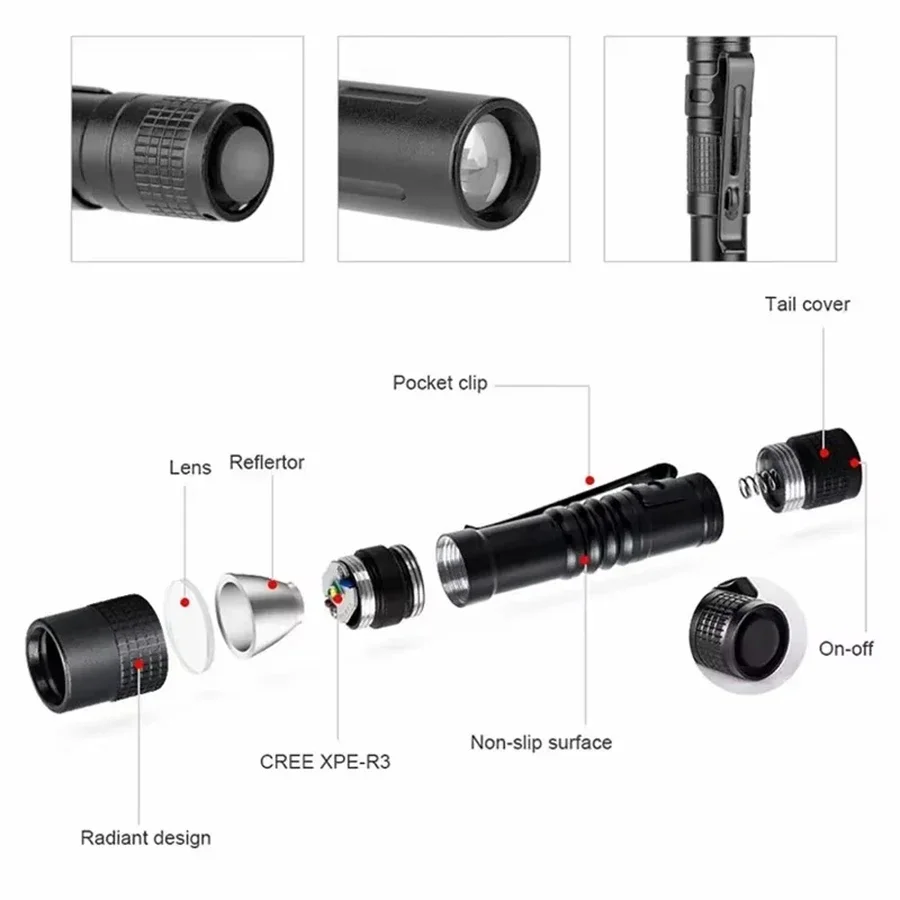 1-4 قطعة قلم LED صغير محمول ضو - مراجعة Outdoor Lighting Fixtures وسعره